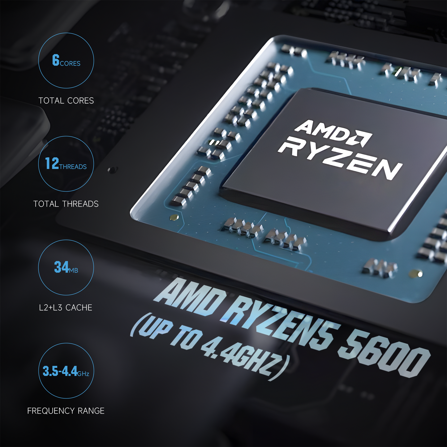 Ipason IPASON FireDragon G1 Pro AMD Ryzen 5 5600 up to 4.4 GHz RTX4060 DDR4 16G Kingston Nvme 1T M.2 SSD Windows 11 Home Pc Computer