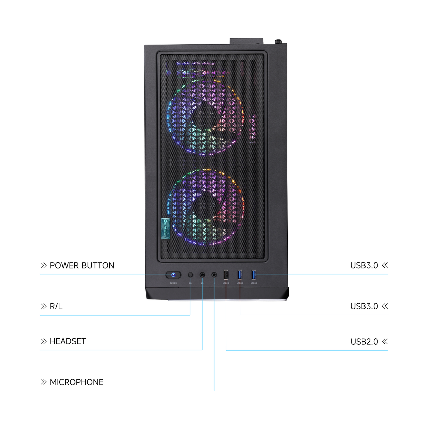 Ipason Battlefield S7 Pro AMD Ryzen 7 5700G 8x Cores 16x Threads up to 4.6GHz Radeon Graphics DDR4 16G 3200MHz Kingston Nvme 1T M.2 SSD Windows 11 Home