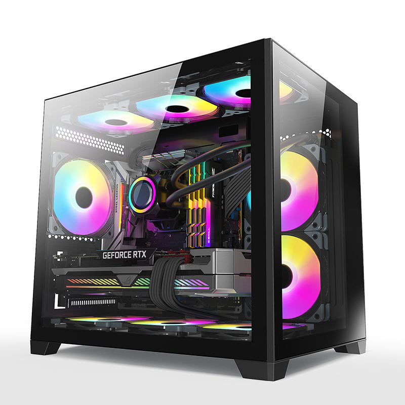 Ipason Aquaspace Pro i7 13700F 16x Cores 24x Threads up to 5.20 GHz RTX4070 12G  DDR5 32G 5600MHz 1TB M.2 NVMe SSD Windows 11 Home Best Desktop Computers