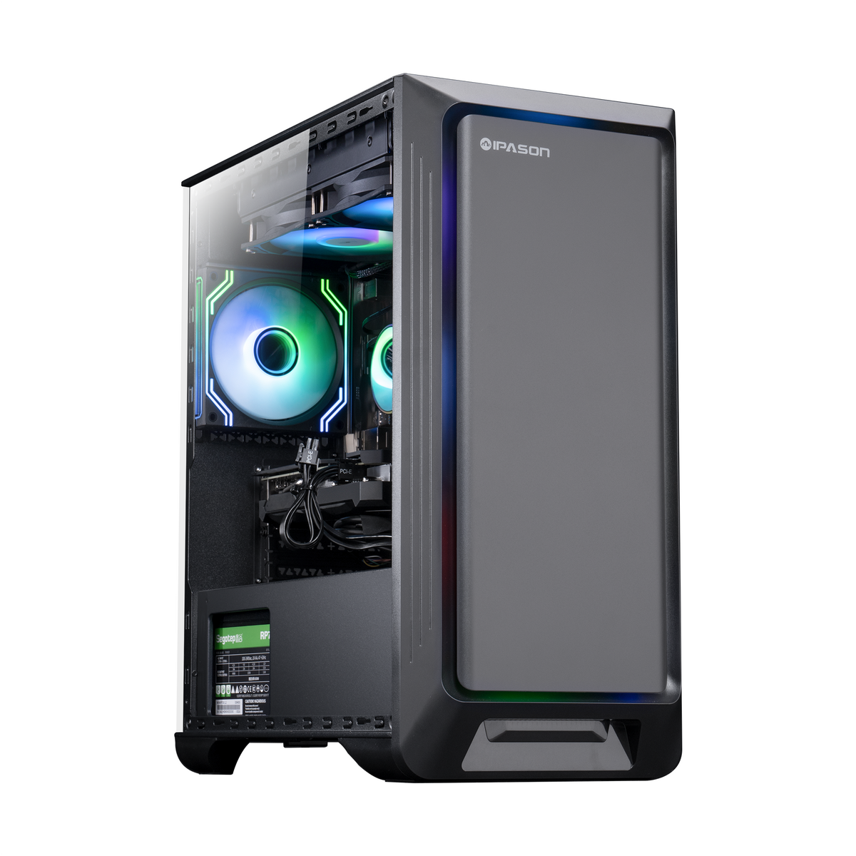 Ipason IPASON FireDragon G1 Plus AMD Ryzen 7 5700X3D RTX4060 32G Ram 1T M.2 SSD Windows 11 Home Prebuilt Pc