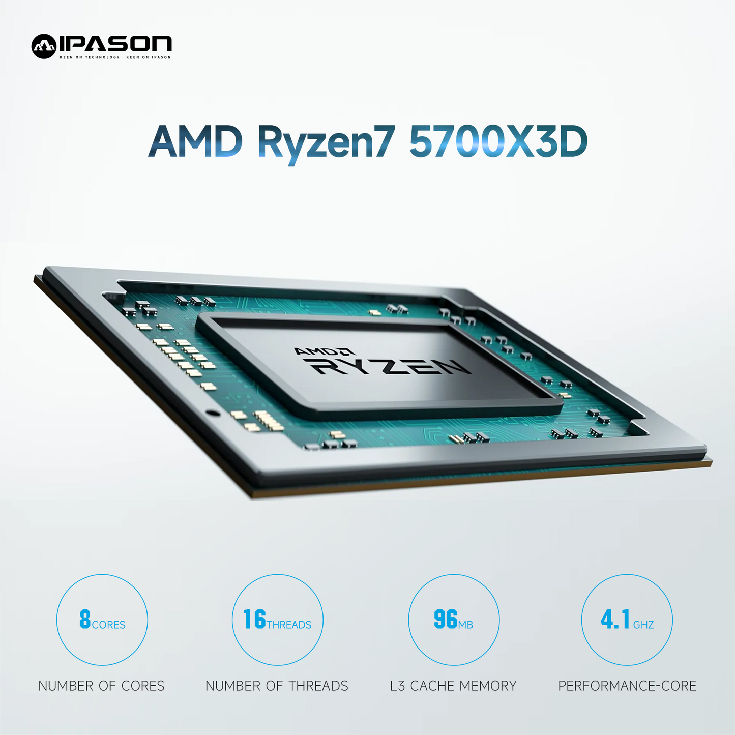 Ipason IPASON FireDragon G1 Max AMD Ryzen 7 5700X3D 8x Cores 16x Threads up to 4.10 GHz Colorful GeForce RTX 4060TI DUO 8G V2 DDR4 32G 3200MHz (2 x 16GB) Kingston Nvme 1T M.2 SSD Windows 11 Home