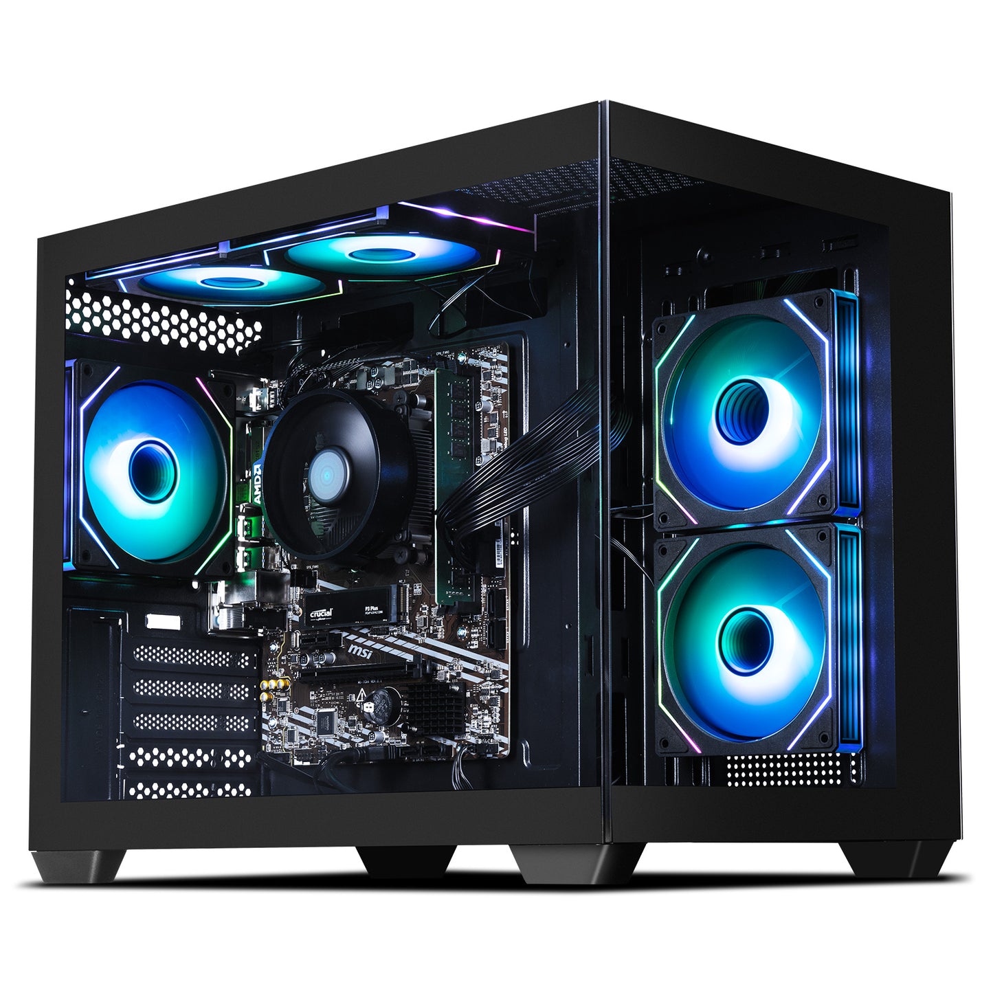 IPASON gaming desktop AMD Ryzen 5 5600GT (6 core up to 4.6GHz) AMD Radeon Vega 7 16GB DDR4 3200MHz 1TB M.2 NVMe 550W PSU Windows 11 home WIFI Gaming PC